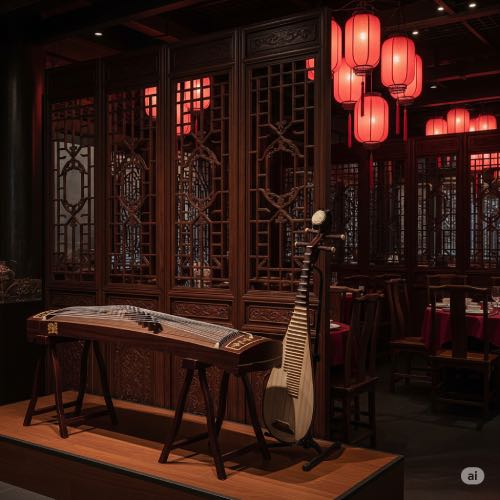 Chinese restaurant musical instruments for background music